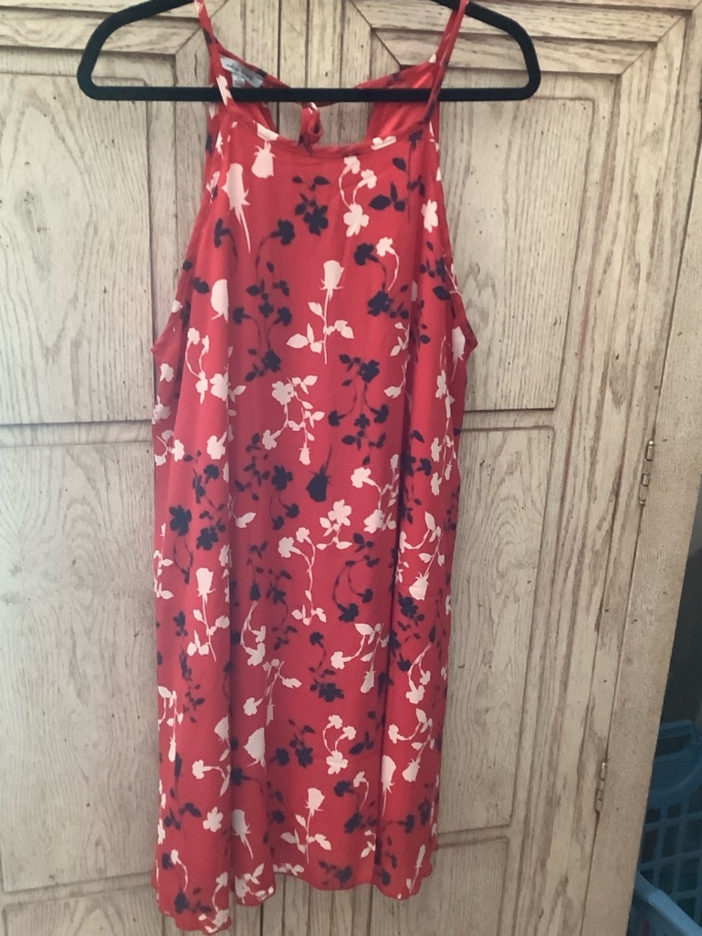 white birch Red Floral Slip Dress